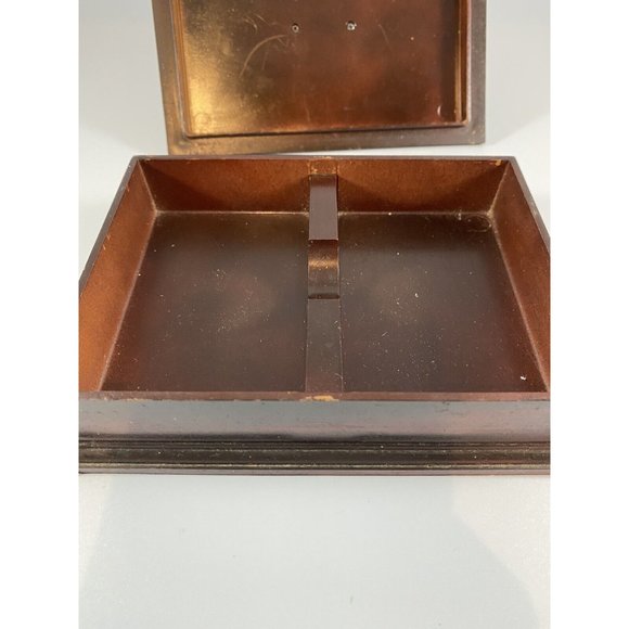 Vintage Playing Card Holder, 1917 Ford Model T Car, Faux Wood Box, Giftco - Picture 9 of 11